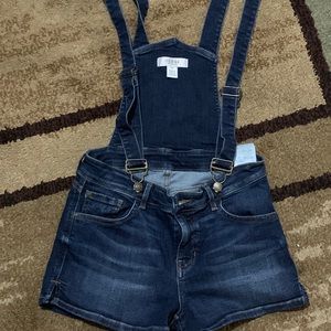 Guess shorts with overall suspenders